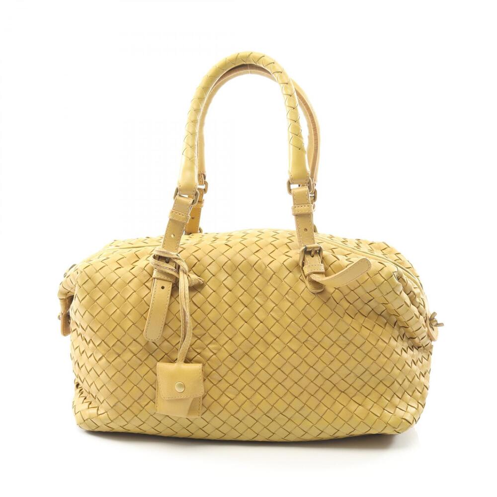 Bottega Veneta Intrecciato Handbag Leather Brown